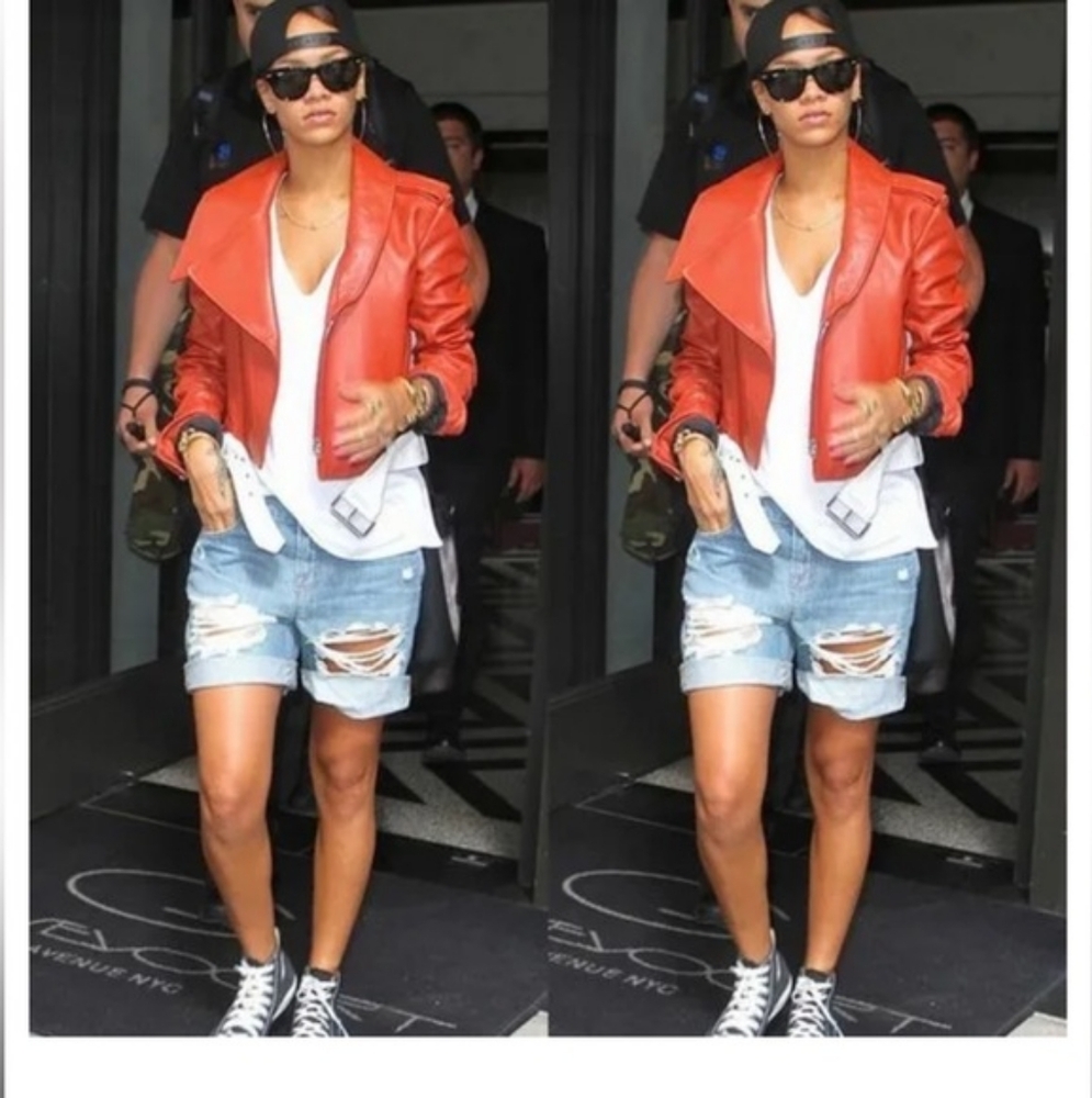 J BRAND Nash Distressed Denim Boyfriend Shorts in EUPHORIA 25 Ripped Cuffed